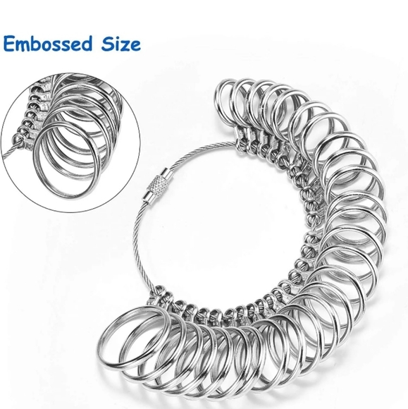 Metal Profesional Ring Sizer Bar + Sizer Guage US SIZES EU SIZES - Picture 3 of 4
